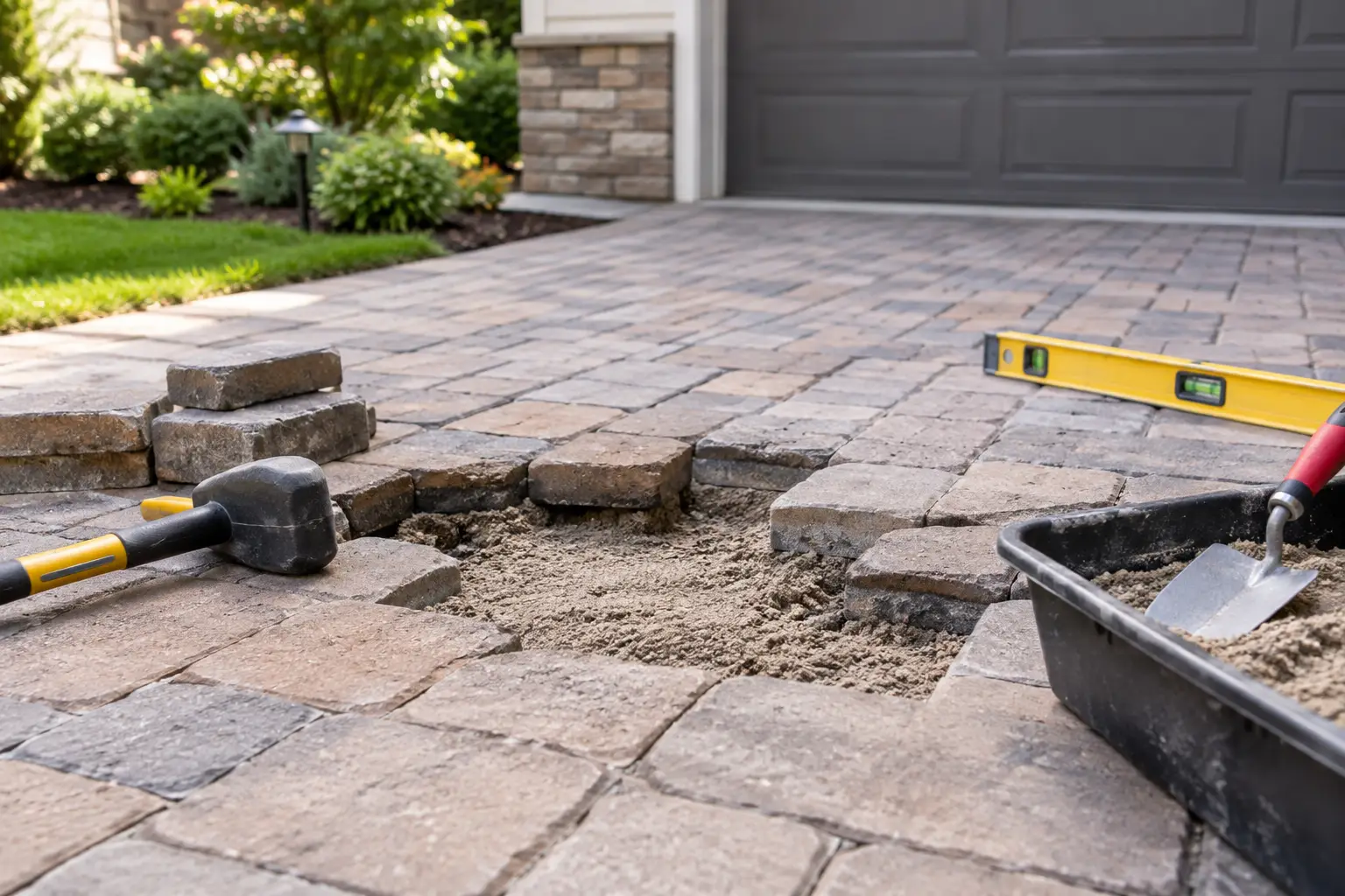 How to Repair a Paver Driveway After Settling